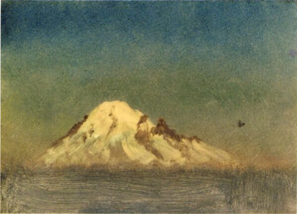 Snow-Capped Mountain by Albert Bierstadt, hand-painted oil painting reproduction