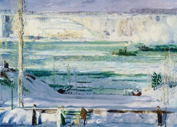 Snow-Capped River by George Bellows, hand-painted oil painting reproduction