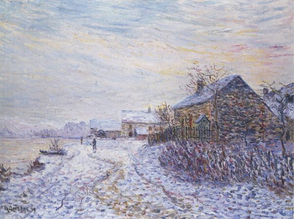 Snow Rifts near the Seine by Gustave Loiseau, hand-painted oil painting reproduction