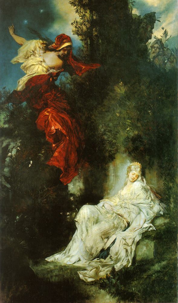 Snow White Sleeping by Hans Makart, hand-painted oil reproduction