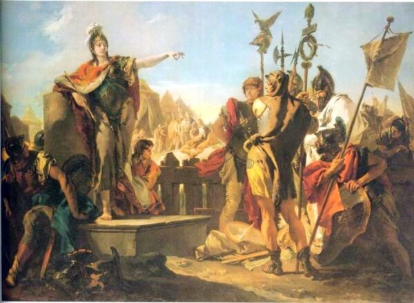Queen Zenobia Addressing Her Soldiers by Giovanni Battista Tiepolo, hand-painted oil painting reproduction