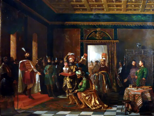 Solii Turci Aduc Daruri Lui Mihai Viteazul by Theodor Aman, hand-painted oil painting reproduction