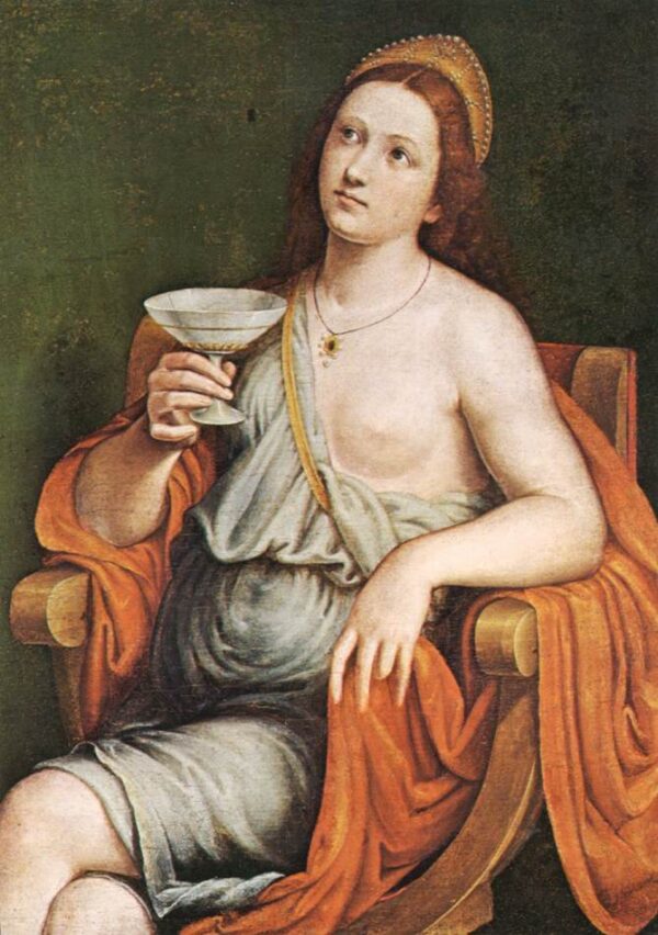 Sophonisba Drinking the Poison by Giovanni Francesco Caroto, hand-painted oil painting reproduction