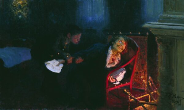 Gogol Burning the Manuscript of the Second Part of Dead Souls by Ilya Repin, hand-painted oil painting reproduction