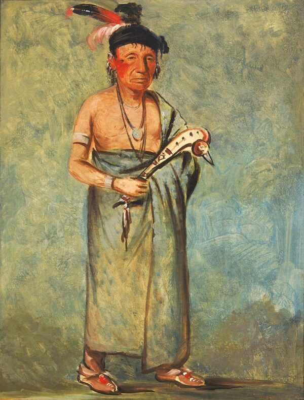 Span e o nee kaw, The Spaniard by George Catlin, hand-painted oil painting reproduction