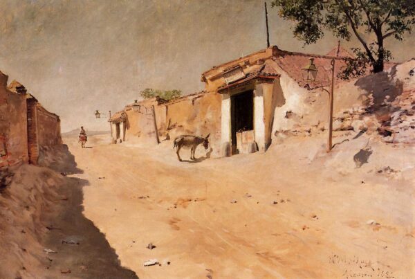 Spanish Village by William Merritt Chase, hand-painted oil painting reproduction