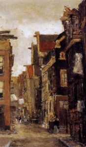 Spiegelstraat in Amsterdam by Floris Arntzenius, hand-painted oil painting reproduction
