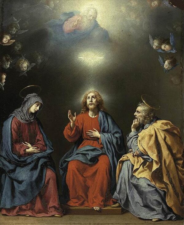 The Holy Family with God the Father and the Holy Spirit by Carlo Dolci, hand-painted oil painting reproduction