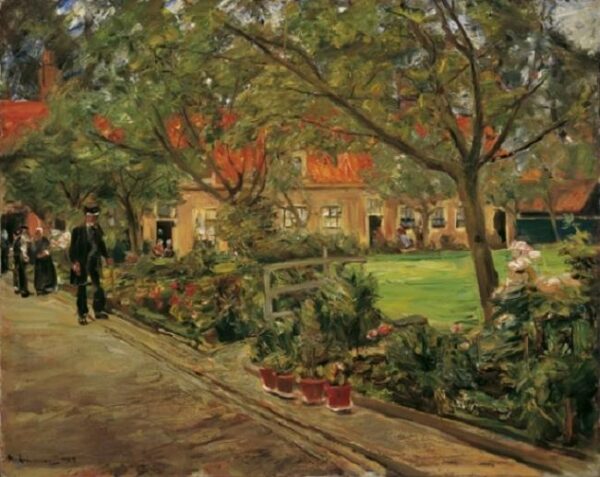 Spitalgarten im Edam by Max Liebermann, hand-painted oil painting reproduction