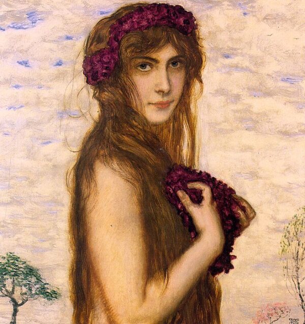 Spring by Franz von Stuck, hand-painted oil painting reproduction