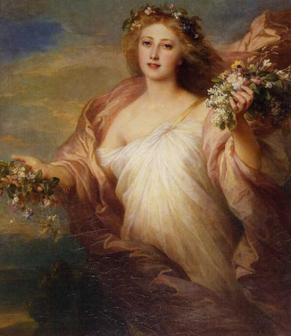 Spring by Franz Xavier Winterhalter, hand-painted oil painting reproduction