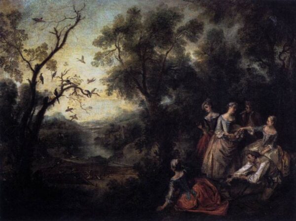 Spring by Nicolas Lancret, hand-painted oil painting reproduction