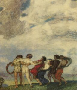 Spring Dance by Franz von Stuck, hand-painted oil painting reproduction