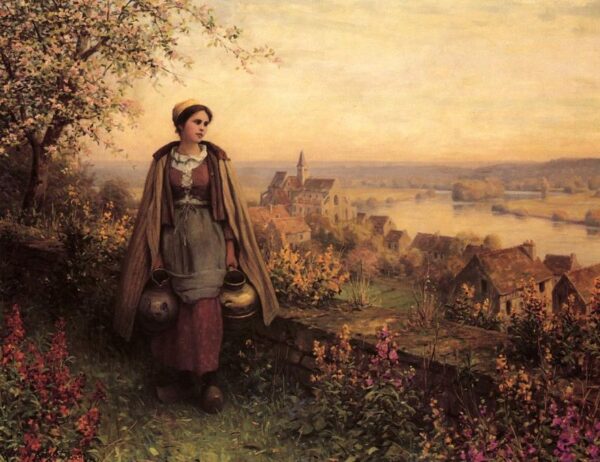 Springtime by Daniel Ridgway Knight, hand-painted oil painting reproduction