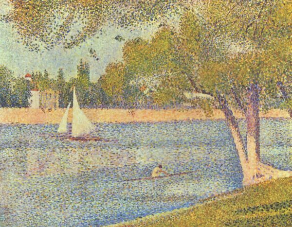 The Seine and La Grande Jatte – Springtime by Georges Pierre Seurat, hand-painted oil painting reproduction