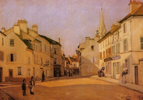 Square in Argenteuil by Alfred Sisley, hand-painted oil painting reproduction