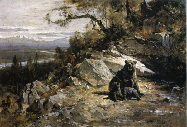 Squaw Valley near Now-ow-wa by Thomas Hill, hand-painted oil painting reproduction