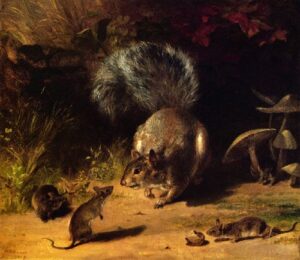 Squirrel and Mice by William Holbrook Beard, hand-painted oil painting reproduction