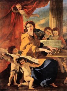St. Cecilia by Nicolas Poussin, hand-painted oil painting reproduction