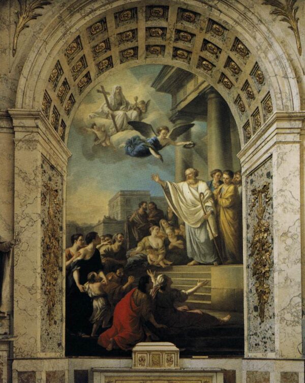St. Denis Preaching in Gaul by Joseph Marie Vien, hand-painted oil painting reproduction