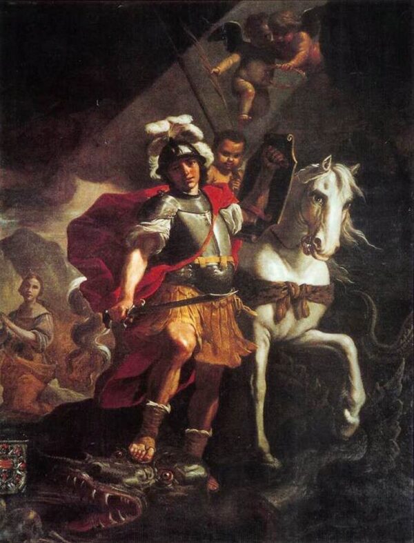 St. George Victorious over the Dragon by Mattia Preti, hand-painted oil painting reproduction