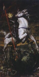 St. George and the Dragon by Valentin Alexandrovich Serov, hand-painted oil painting reproduction