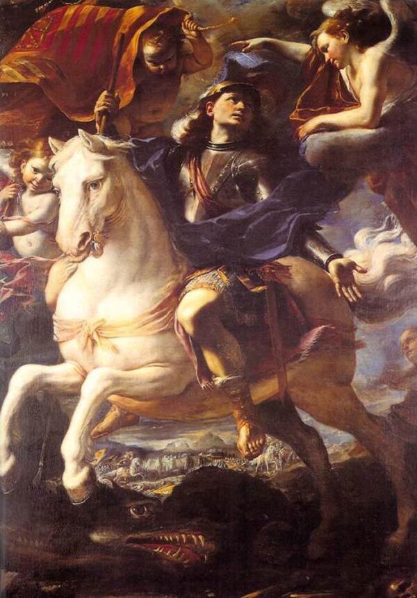 St. George on Horseback by Mattia Preti, hand-painted oil painting reproduction