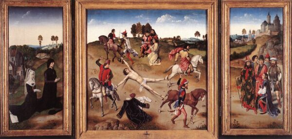 St. Hippolyte Triptych by Dieric Bouts the Elder, hand-painted oil painting reproduction