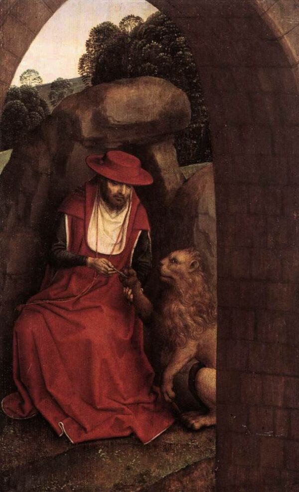 St. Jerome and the Lion by Hans Memling, hand-painted oil painting reproduction