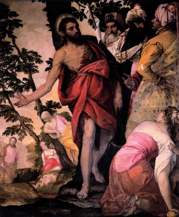 St. John the Baptist Preaching by Paolo Veronese, hand-painted oil painting reproduction