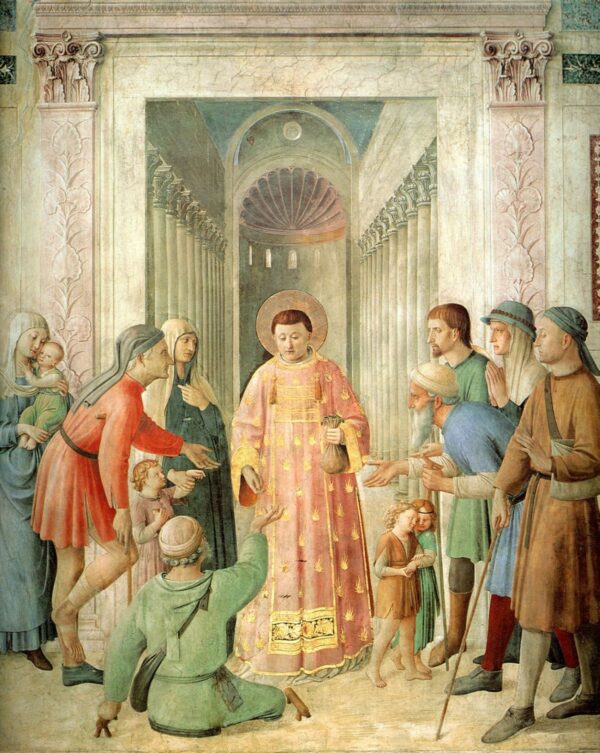 St. Lawrence Distributes Alms by Fra Angelico, hand-painted oil painting reproduction