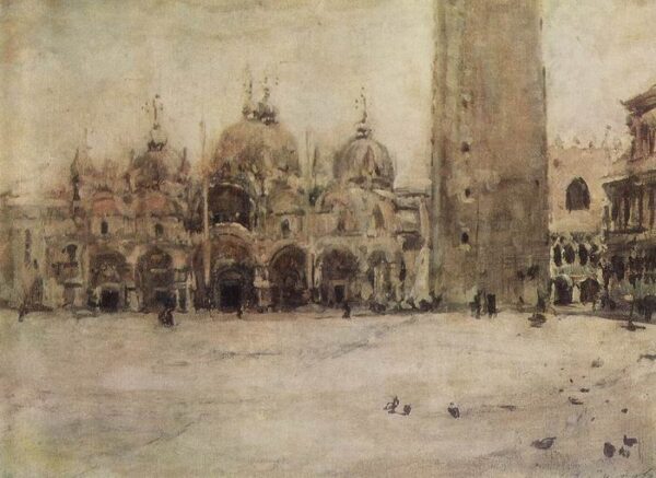 St. Mark’s Square in Venice by Valentin Alexandrovich Serov, hand-painted oil painting reproduction