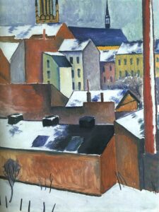 St. Mary’s In The Snow by August Macke, hand-painted oil painting reproduction