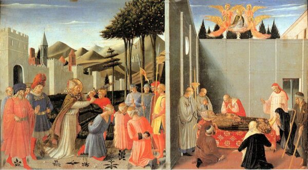 St. Nicolas Frees the Innocent, His Death by Fra Angelico, hand-painted oil painting reproduction
