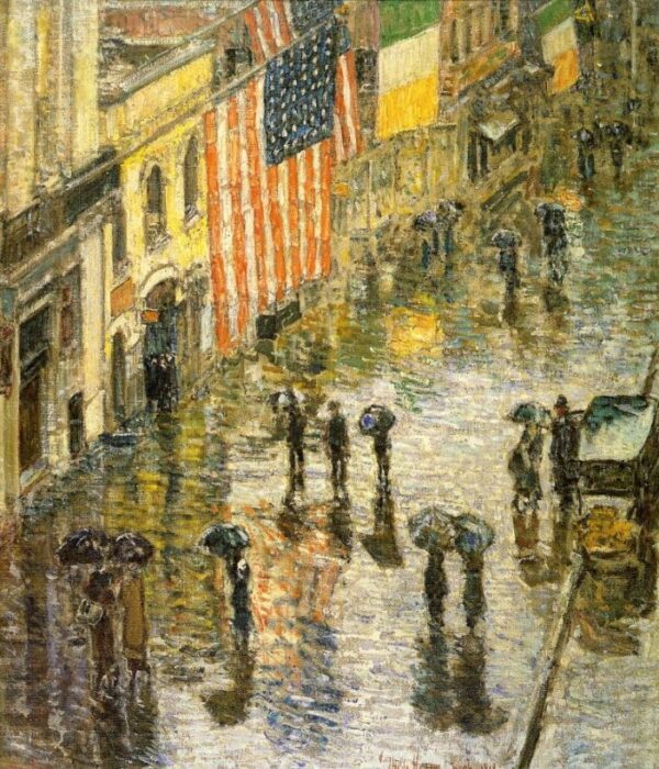 St. Patrick’s Day, 1919 by Frederick Childe Hassam, hand-painted oil painting reproduction