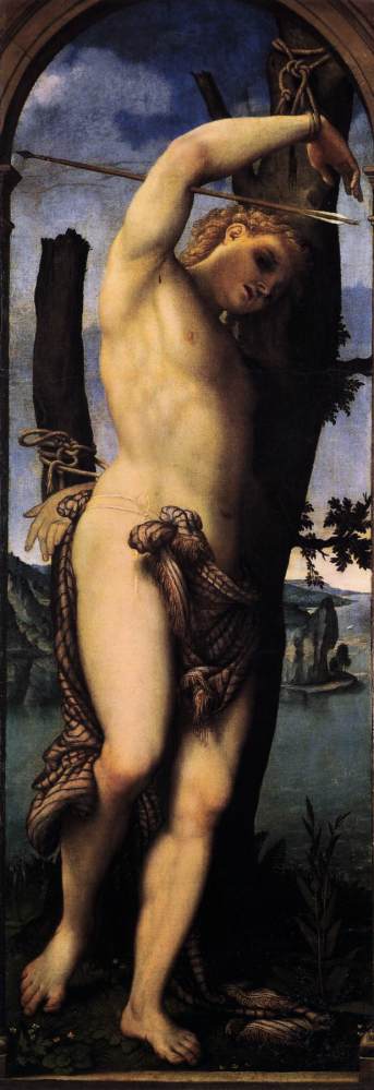St. Sebastian by Lorenzo Lotto, hand-painted oil reproduction