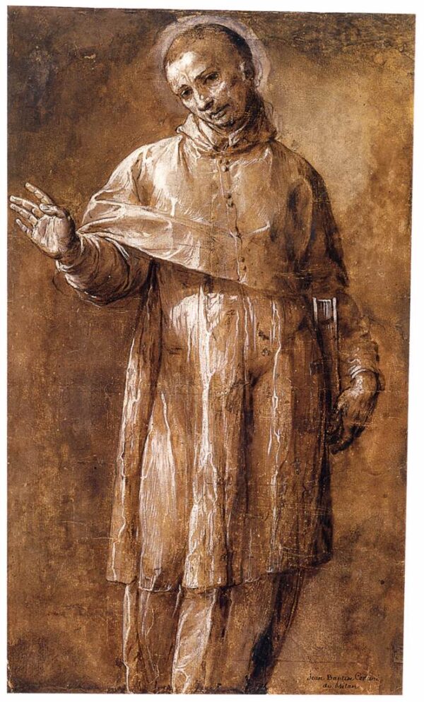 St Carlo Borromeo by Giovanni Battista Crespi, hand-painted oil painting reproduction