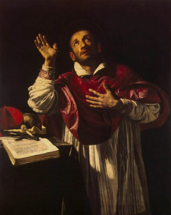 St Carlo Borromeo v by Orazio Borgianni, hand-painted oil painting reproduction