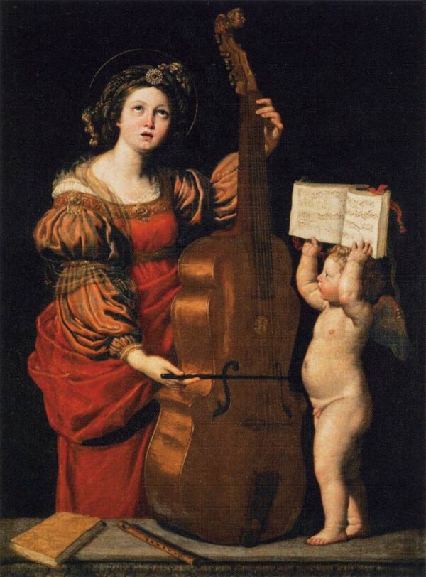 St Cecilia by Domenichino, hand-painted oil painting reproduction