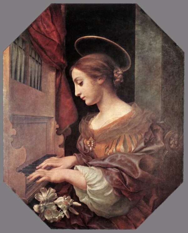 St Cecilia at the Organ by Carlo Dolci, hand-painted oil painting reproduction