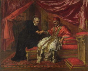 St Filippo Neri Curing Pope Clemente VIII by Pietro da Cortona, hand-painted oil painting reproduction