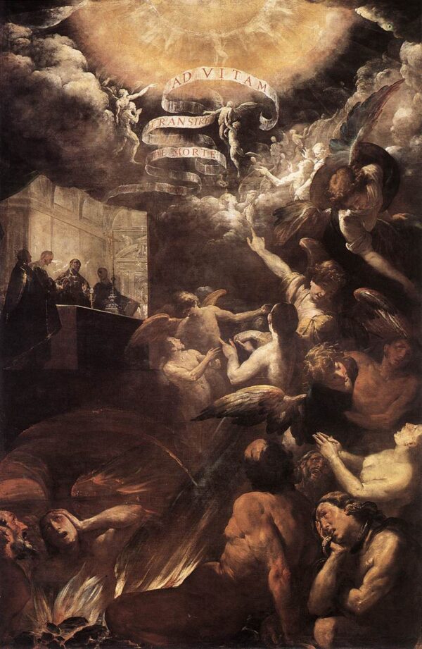 St Gregory Delivers the Soul of a Monk by Giovanni Battista Crespi, hand-painted oil painting reproduction