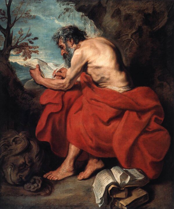St Jerome by Sir Anthony van Dyck, hand-painted oil painting reproduction