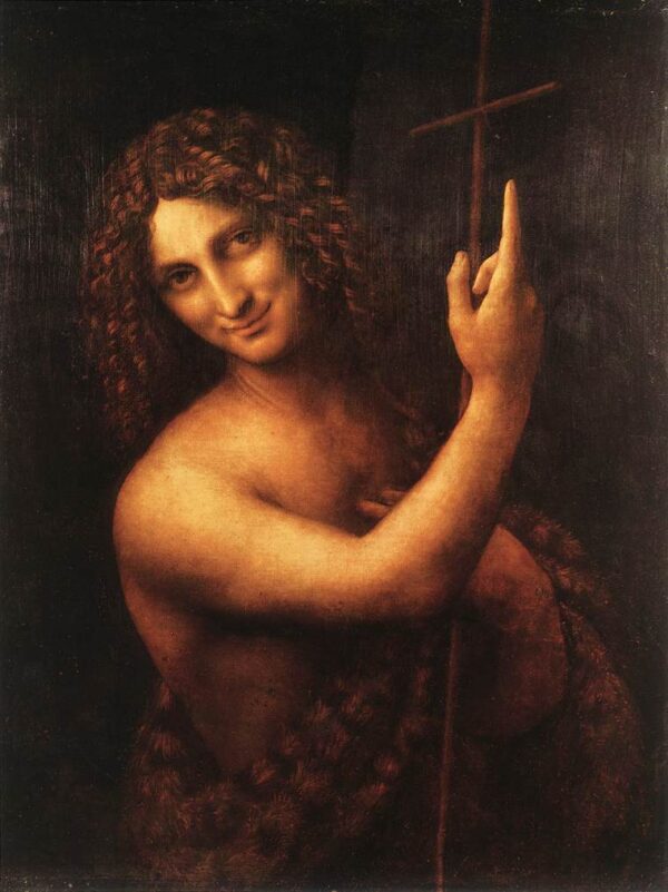 St John The Baptist by Leonardo da Vinci, hand-painted oil painting reproduction