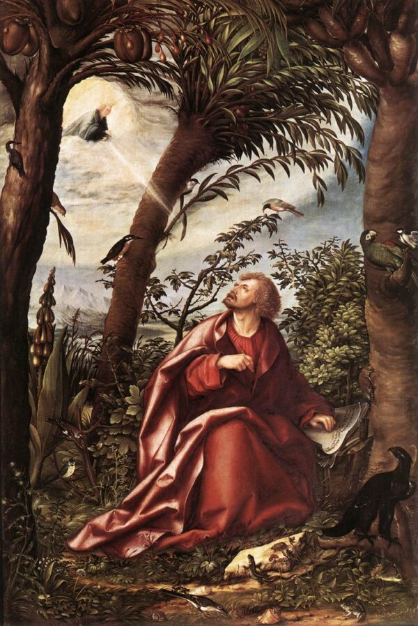 St John the Evangelist in Patmos by Hans Burgkmair, hand-painted oil painting reproduction