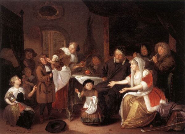 St Nicholas Eve by Richard Brakenburg, hand-painted oil painting reproduction