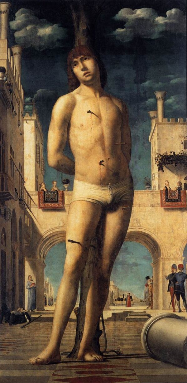 St Sebastian by Antonello da Messina, hand-painted oil painting reproduction