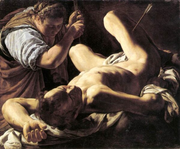 St Sebastian Tended by St Irene by Marcantonio Bassetti, hand-painted oil painting reproduction