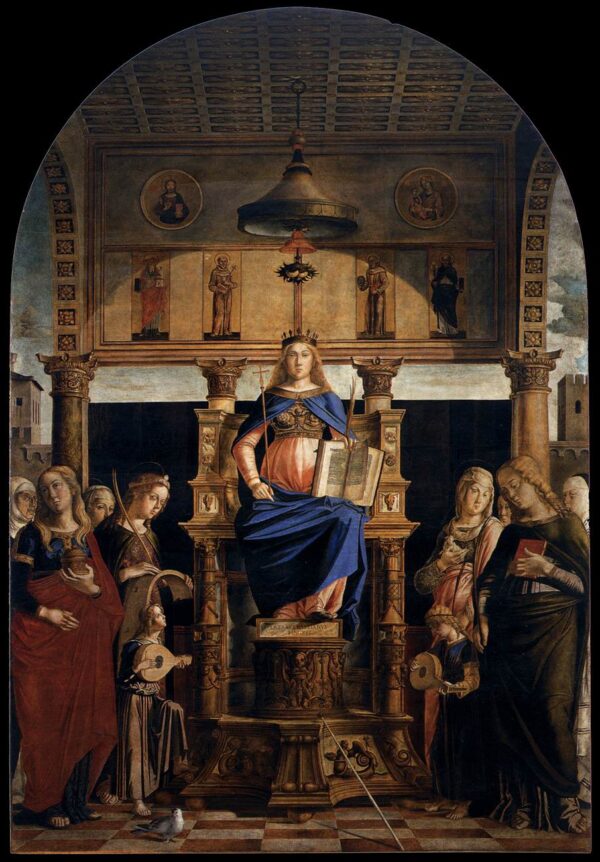 St Veneranda Enthroned by Lazzaro Bastiani, hand-painted oil painting reproduction