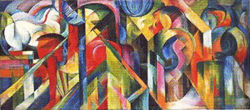 Stables by Franz Marc, hand-painted oil reproduction